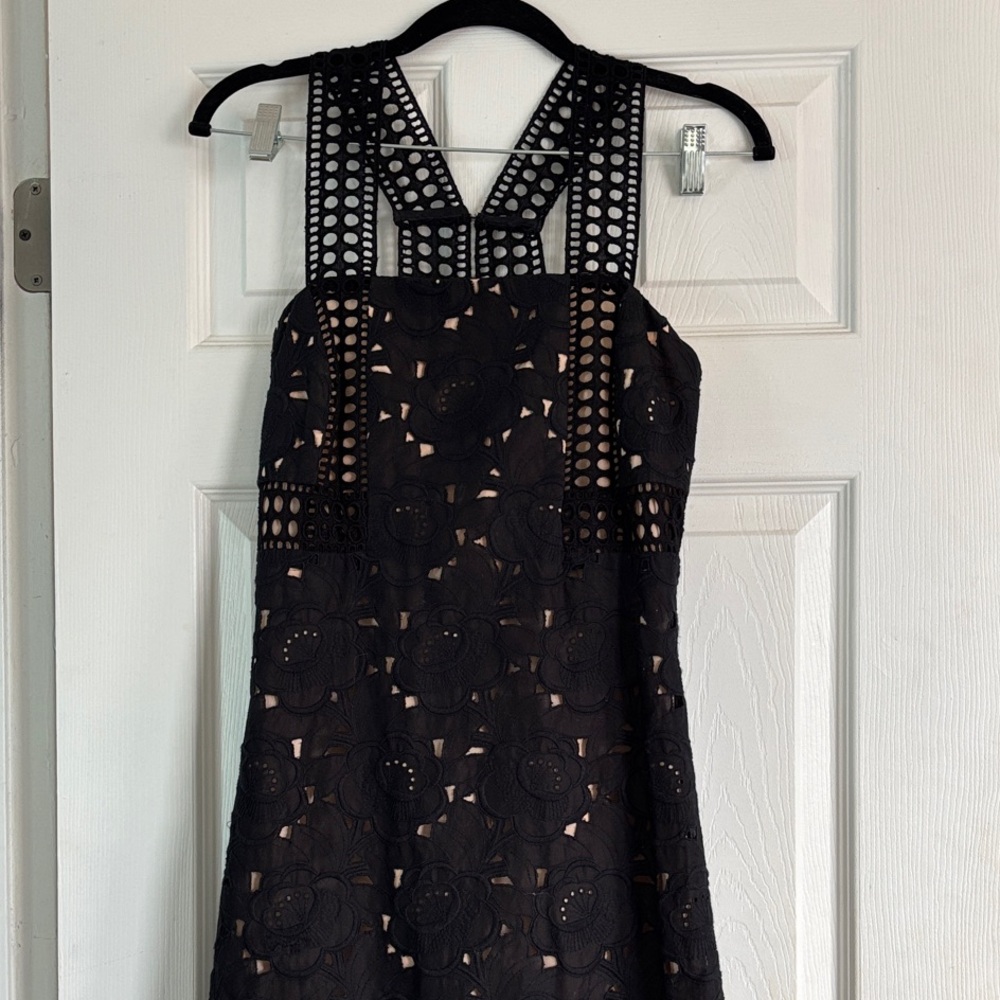 JCREW COLLECTION DRESS in Austrian Eyelet - Black, Size 0 - Picture 3 of 9